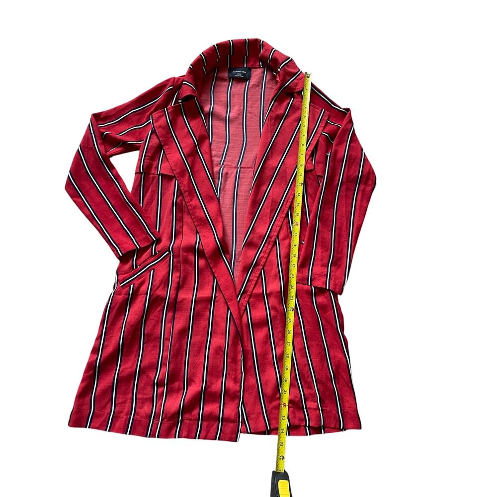 Active USA Womens Light Duster Cardigan Size Small Coverup July 4th Beach Vaca - Picture 6 of 6